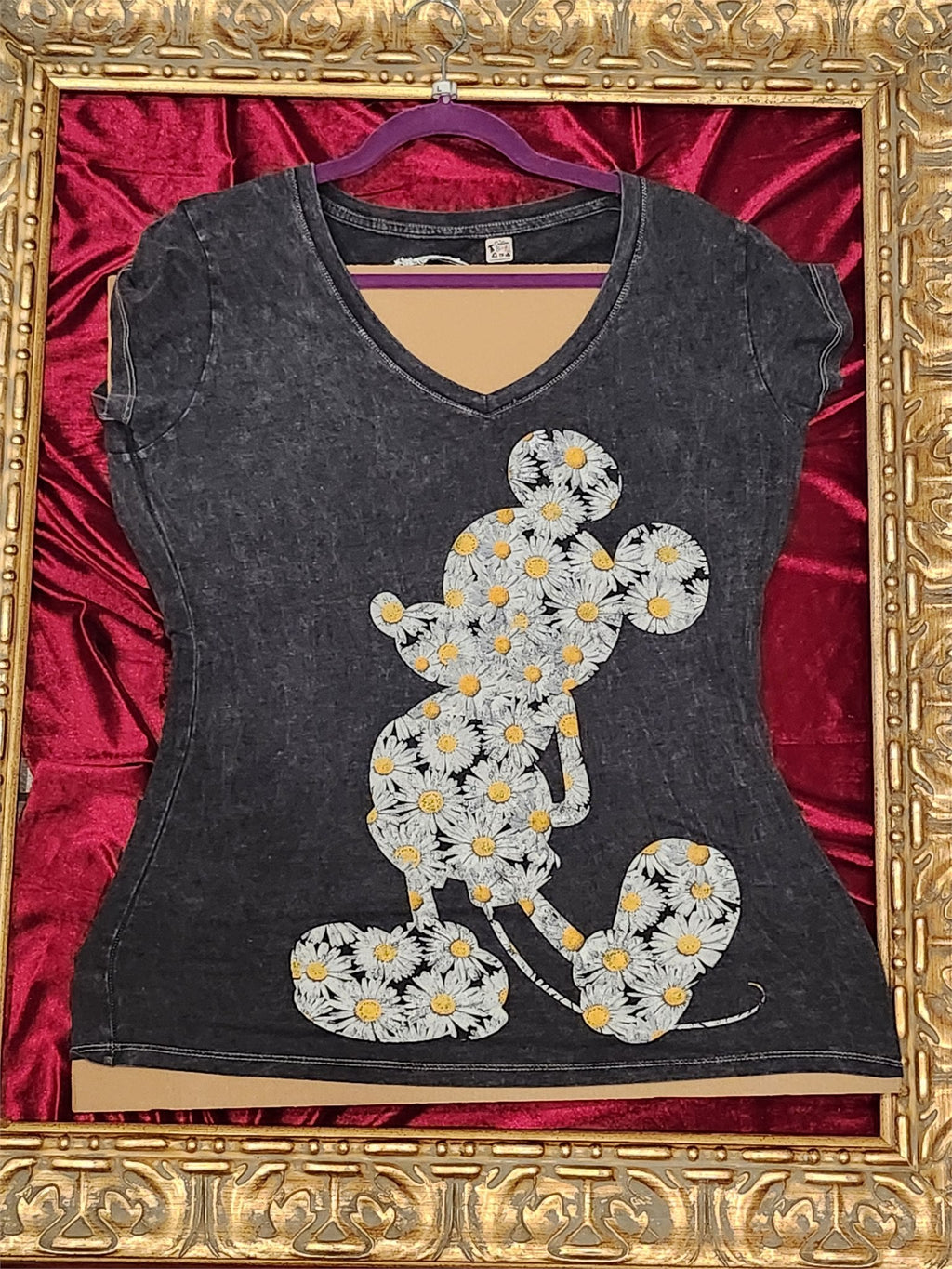 One-of-a-Kind Mickey Mouse Reworked Shirt – Women’s Large