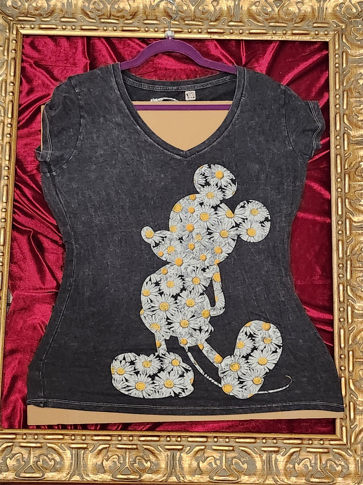 One-of-a-Kind Mickey Mouse Reworked Shirt – Women’s Large