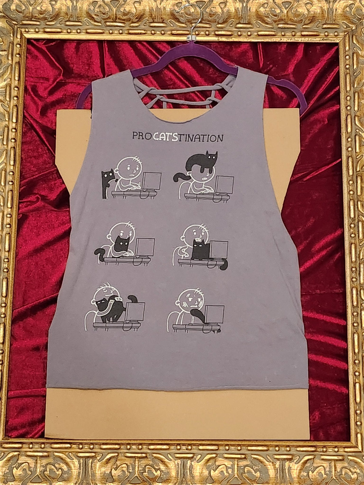 Pro "Cat" tination – One-of-a-Kind Women’s M Reworked Shirt