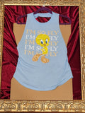 Tweety – One-of-a-Kind Women’s M Reworked Tank
