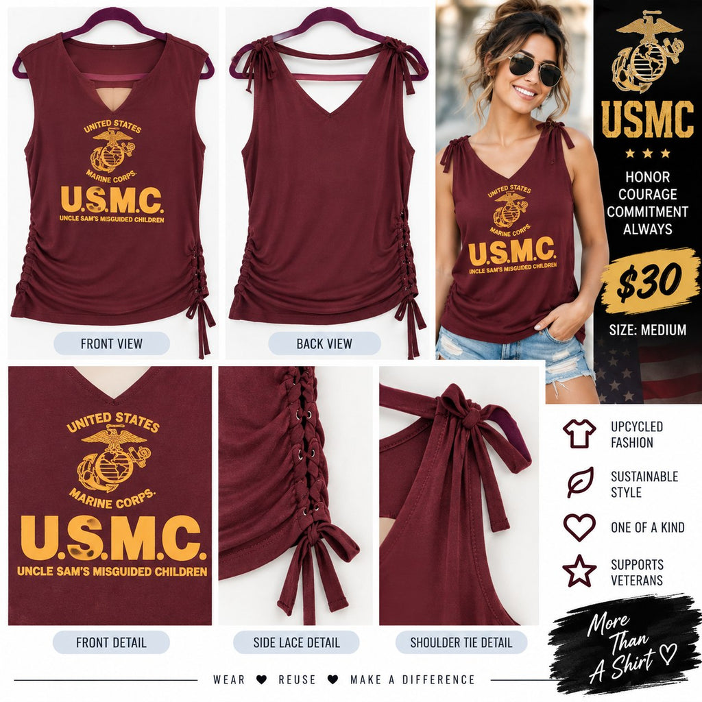 USMC – One-of-a-Kind Women’s M Reworked Tank - details and styling