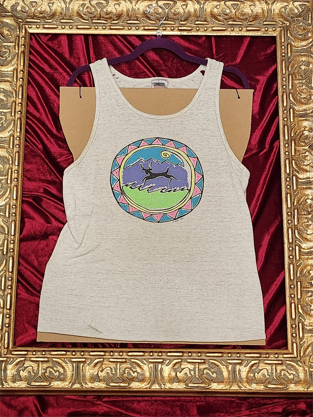 Deer Design – One-of-a-Kind Women’s M Reworked Tank