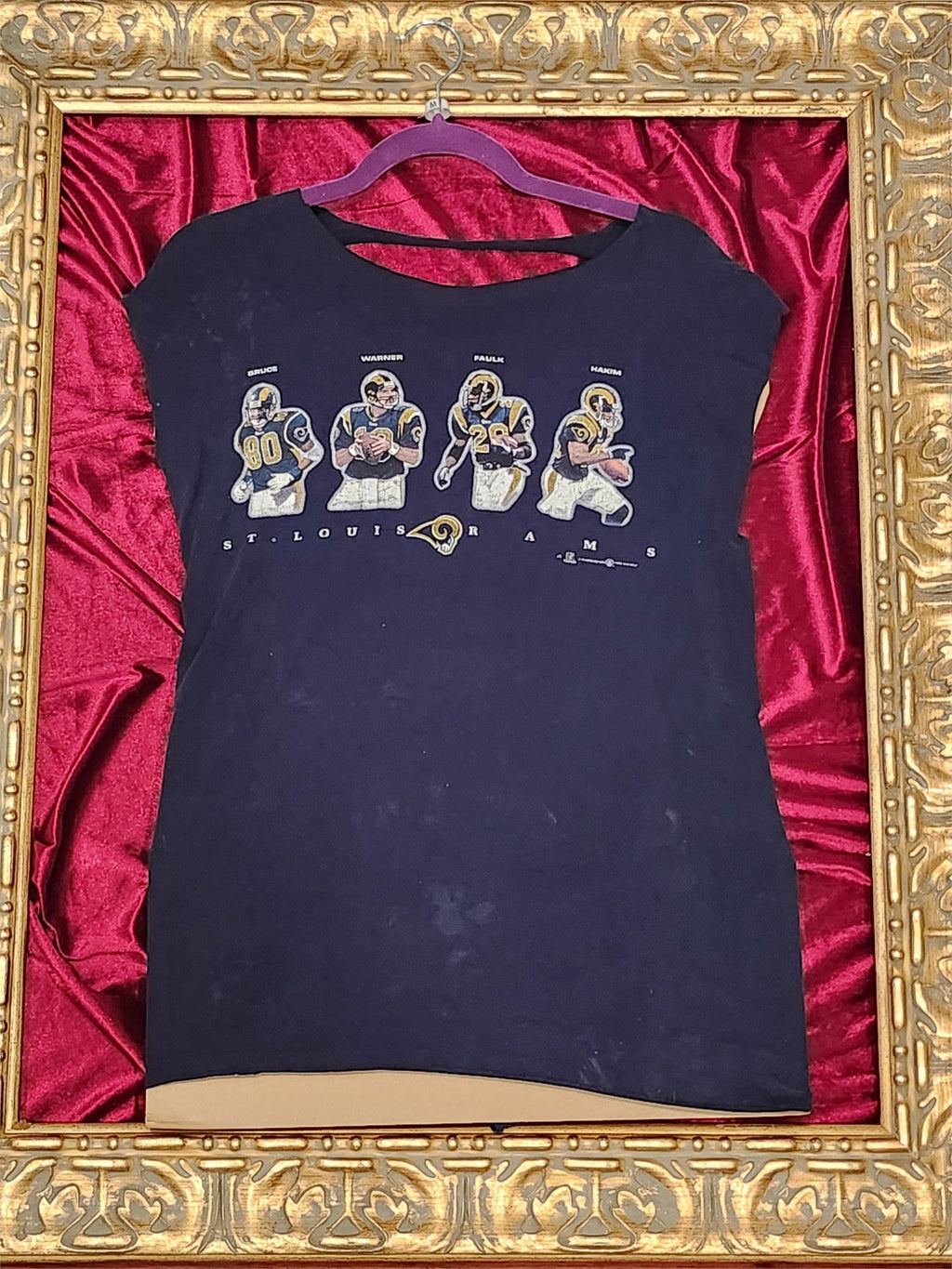 St. Louis Rams – One-of-a-Kind Women’s M Reworked Shirt