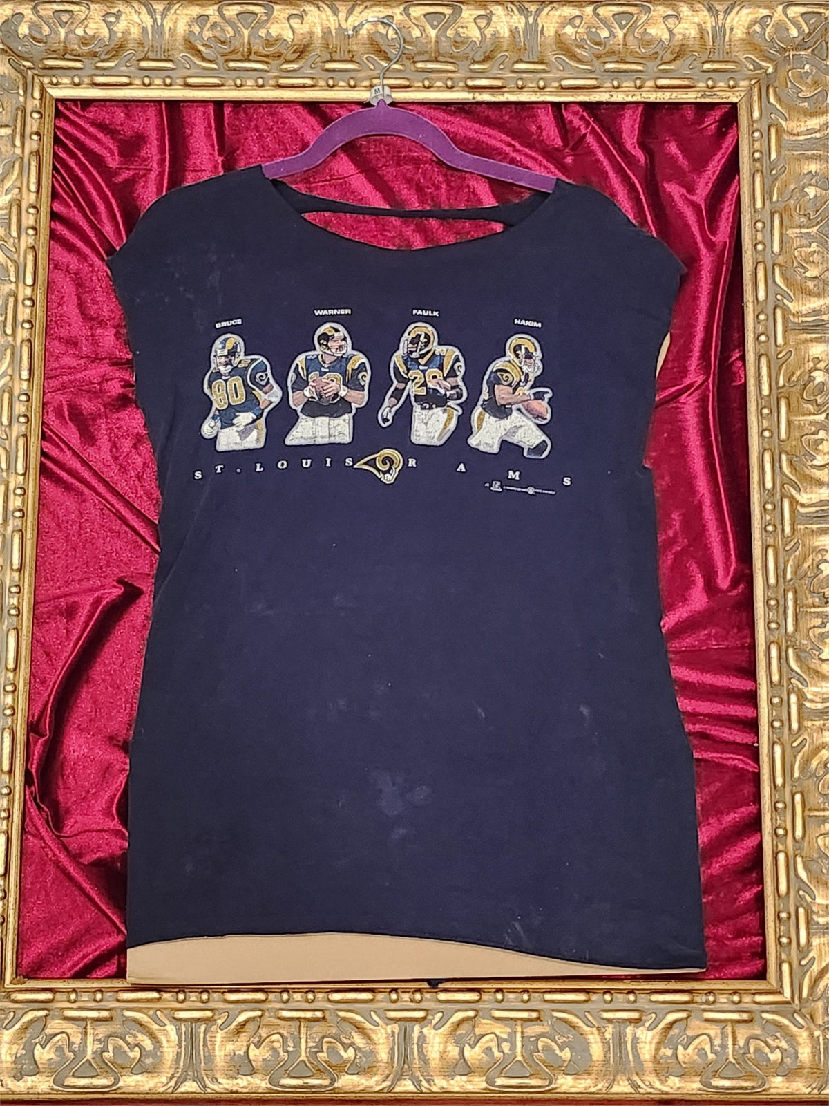 St. Louis Rams – One-of-a-Kind Women’s M Reworked Shirt
