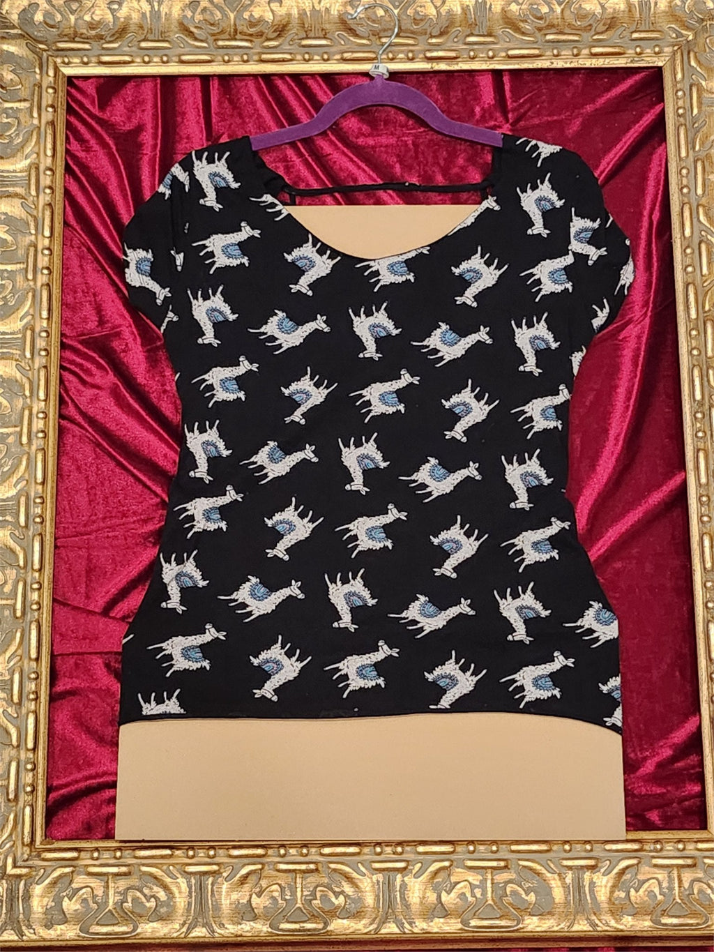 Llama – One-of-a-Kind Women’s M Reworked Shirt