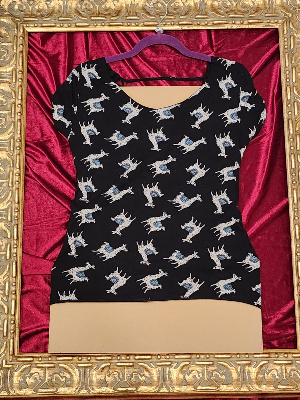 Llama – One-of-a-Kind Women’s M Reworked Shirt