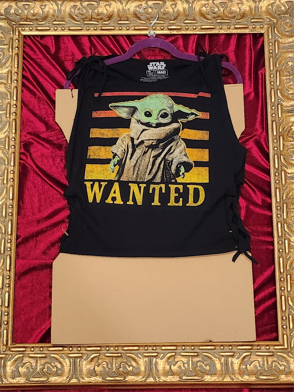 Grogu Wanted – One-of-a-Kind Women’s M Reworked Tank