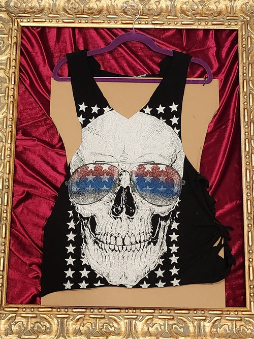 American Skull – One-of-a-Kind Women’s M Reworked Tank