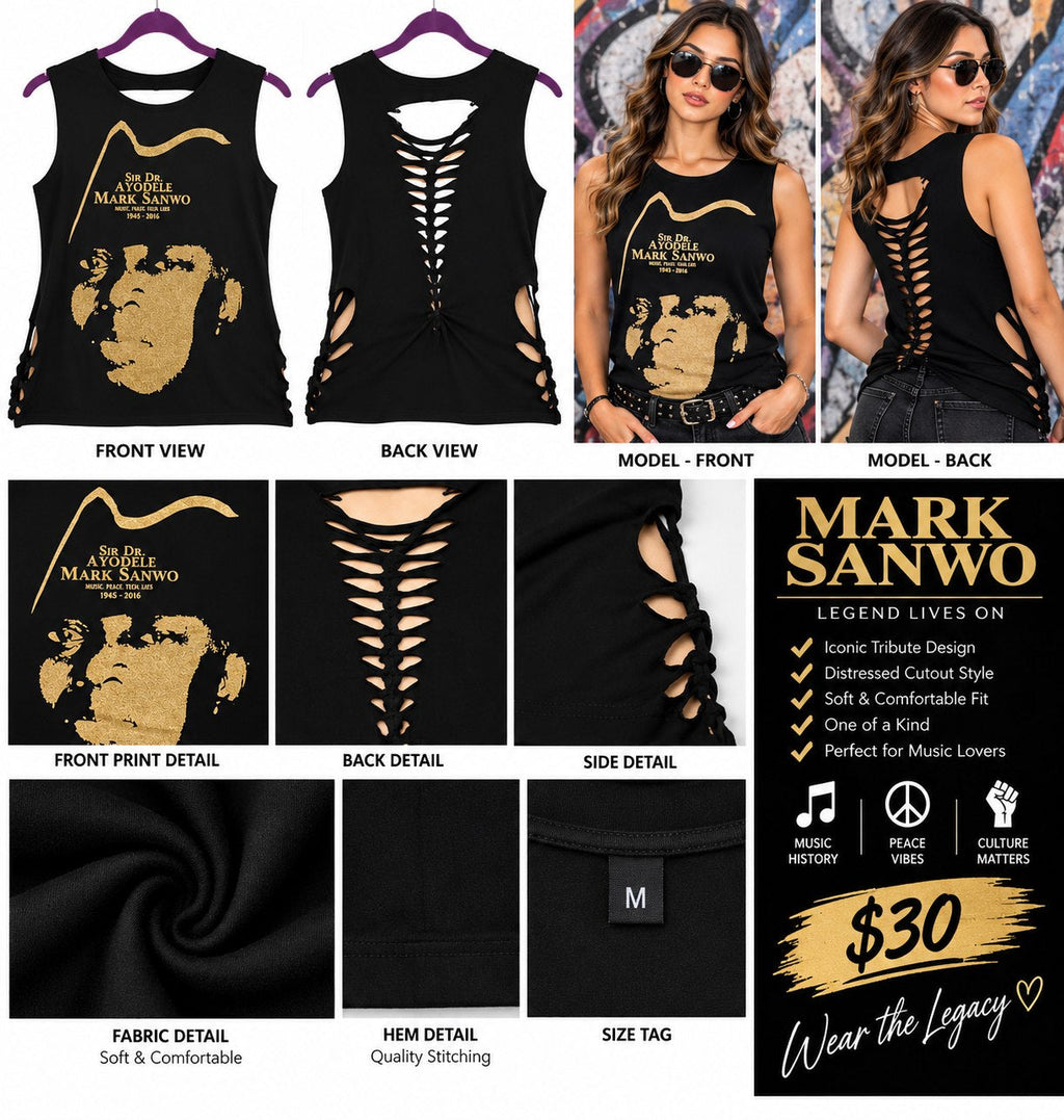 Mark Sanwo – One-of-a-Kind Women’s M Reworked Tank - details and styling