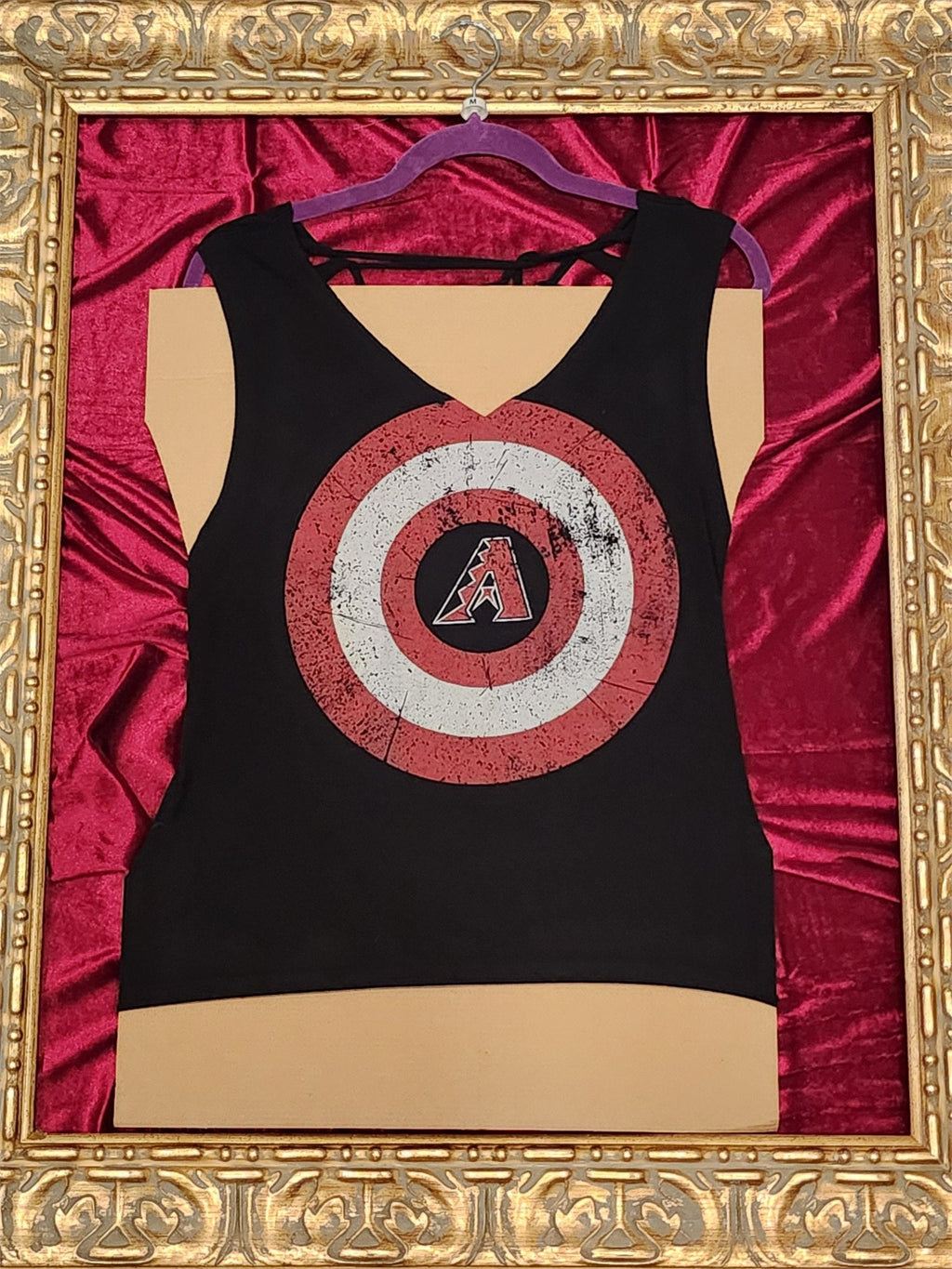 Captain America – One-of-a-Kind Women’s M Reworked Tank