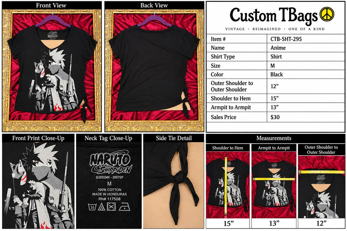 Anime – One-of-a-Kind Women’s M Reworked Shirt - details and styling