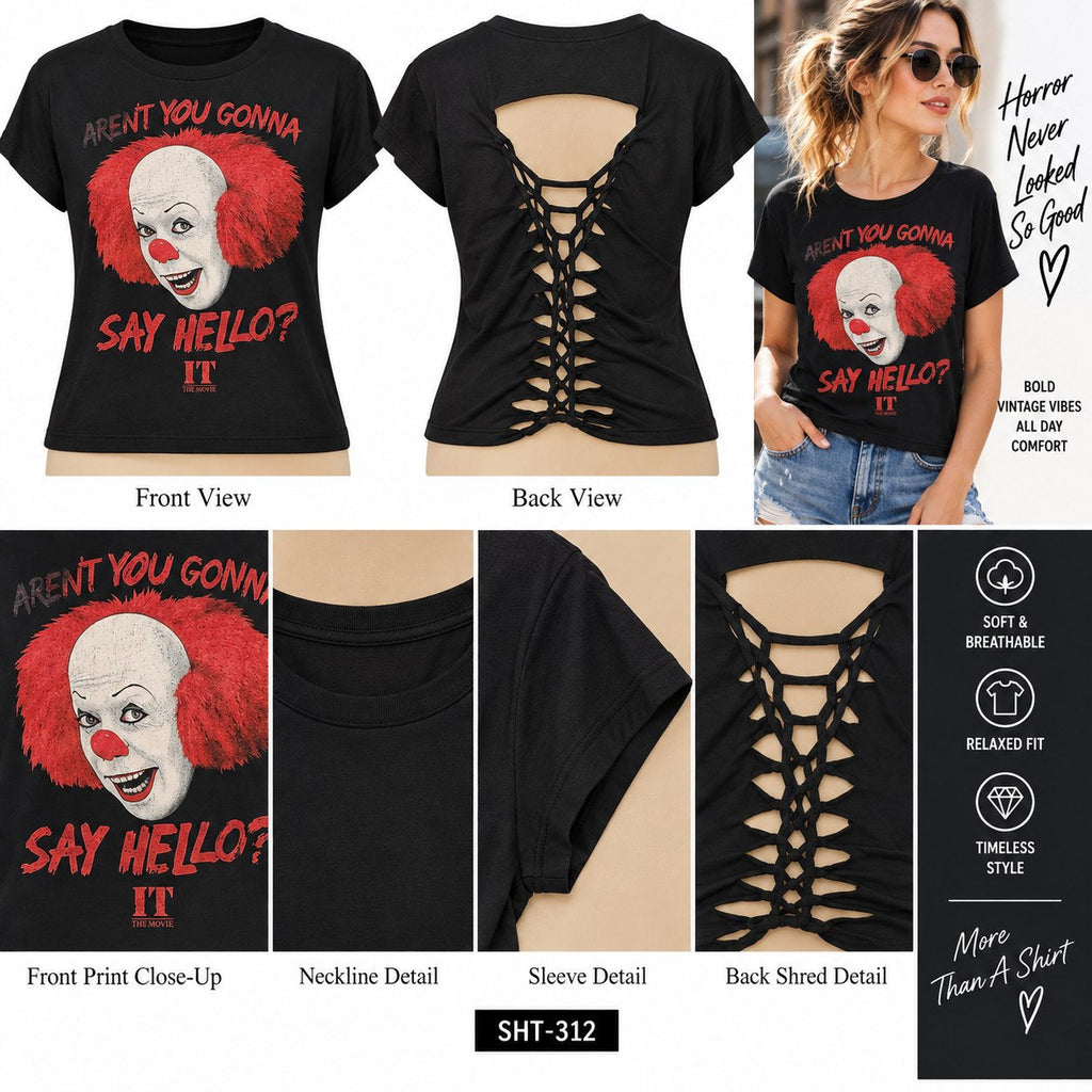 IT Clown – One-of-a-Kind Women’s L Reworked Shirt - details and styling