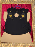 Blk / Gold Lion – One-of-a-Kind Women’s L Reworked Tank