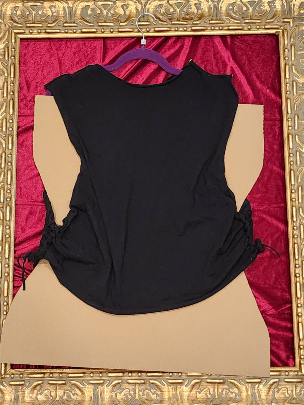 Blk / Gold Lion – One-of-a-Kind Women’s L Reworked Tank - additional view