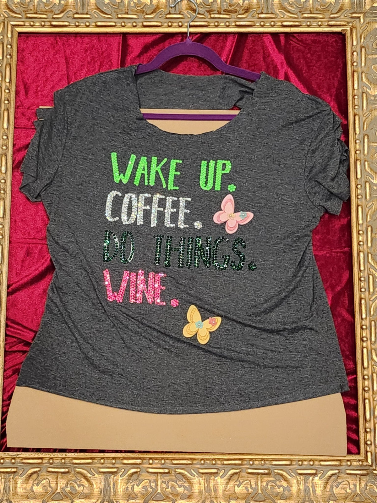 Wake Up Coffee – One-of-a-Kind Women’s L Reworked Shirt