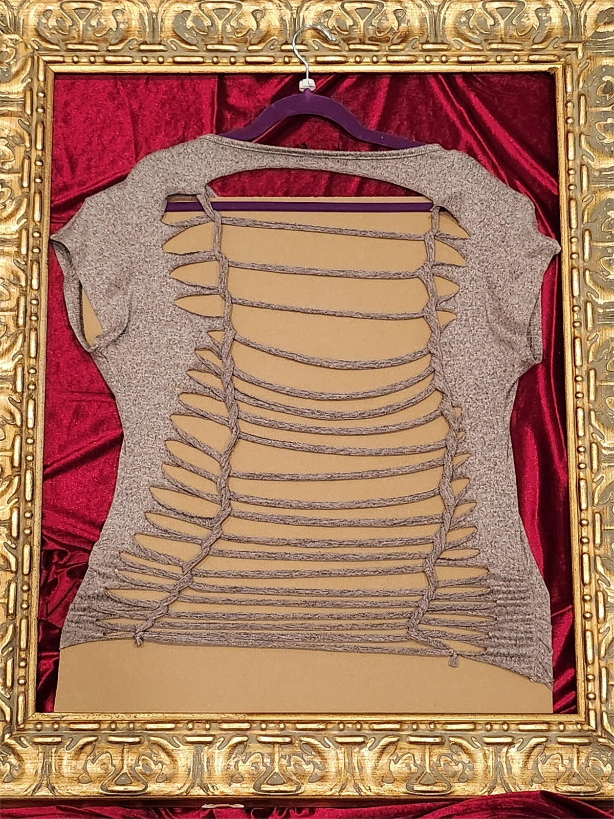 Silver Hearts – One-of-a-Kind Women’s L Reworked Shirt - additional view