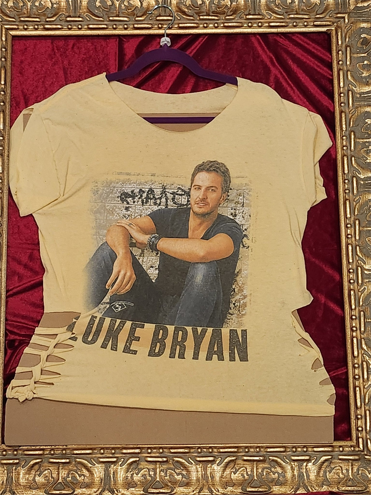 Luke Bryan – One-of-a-Kind Women’s L Reworked Shirt