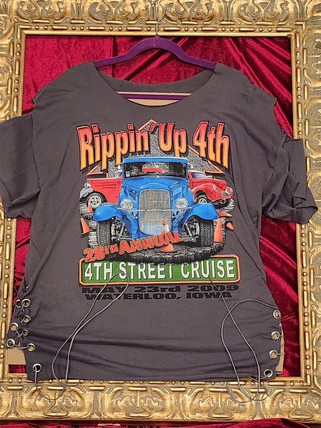 4th Street Cruise – One-of-a-Kind Women’s L Reworked Shirt