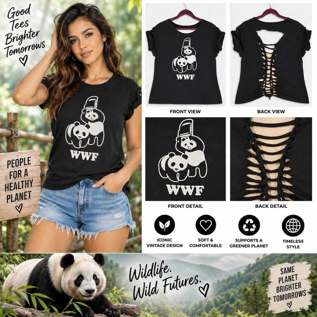 WWF – One-of-a-Kind Women’s L Reworked Shirt - details and styling