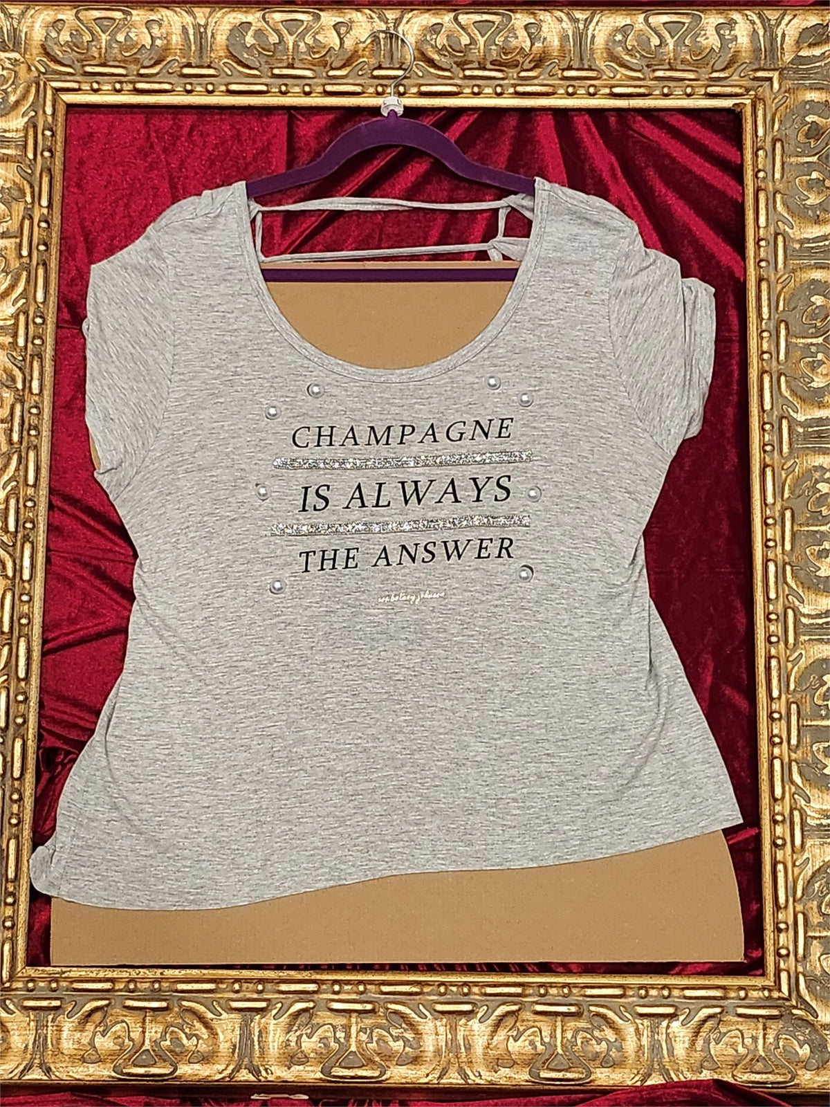 Champagne – One-of-a-Kind Women’s L Reworked Shirt