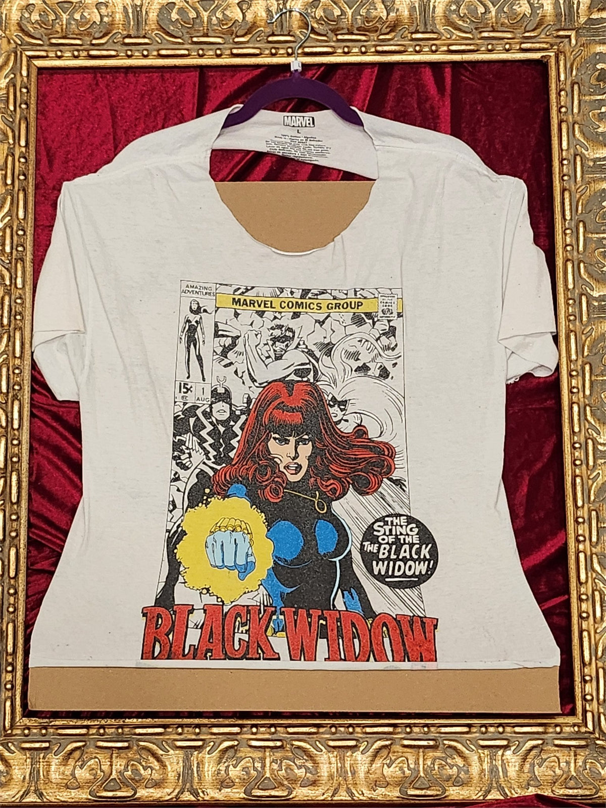 One-of-a-Kind Black Widow Reworked Shirt – Size L