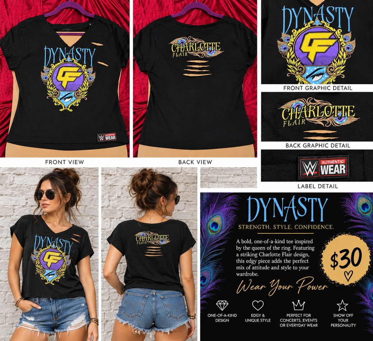 One-of-a-Kind Dynasty Reworked Shirt – Size L - details and styling