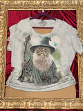One-of-a-Kind Cat Wizard Reworked Shirt – Size L
