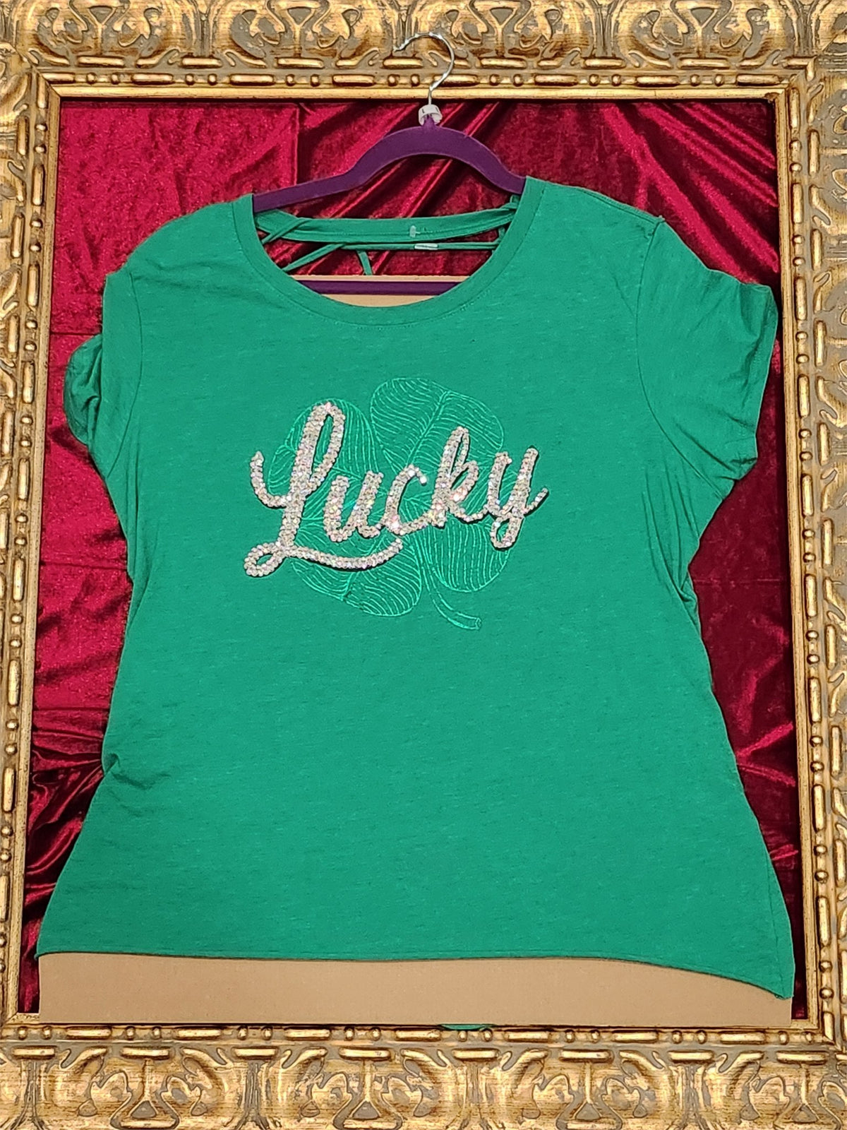 One-of-a-Kind Lucky Shamrock Reworked Shirt – Size L
