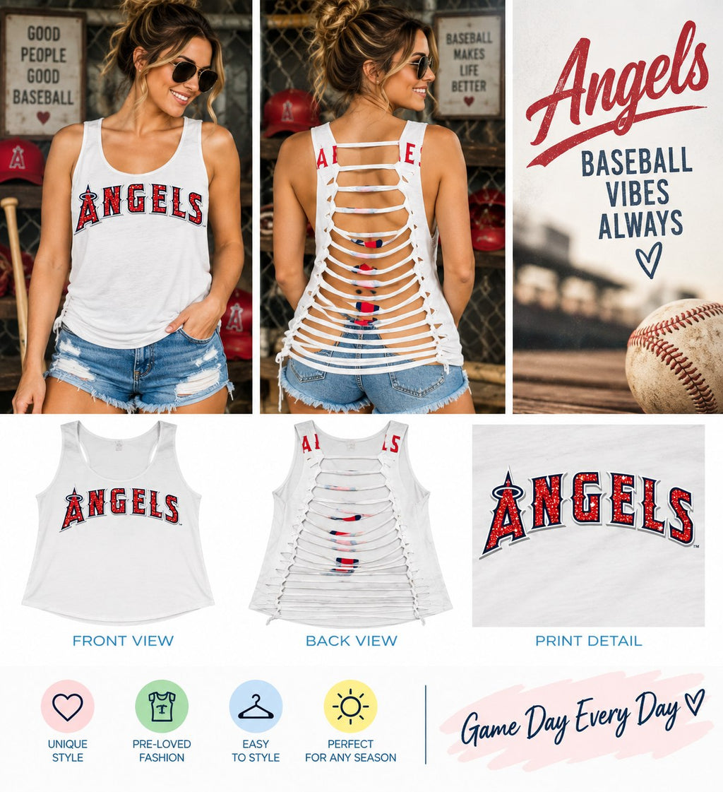 One-of-a-Kind Angels Reworked Tank – Size L - details and styling