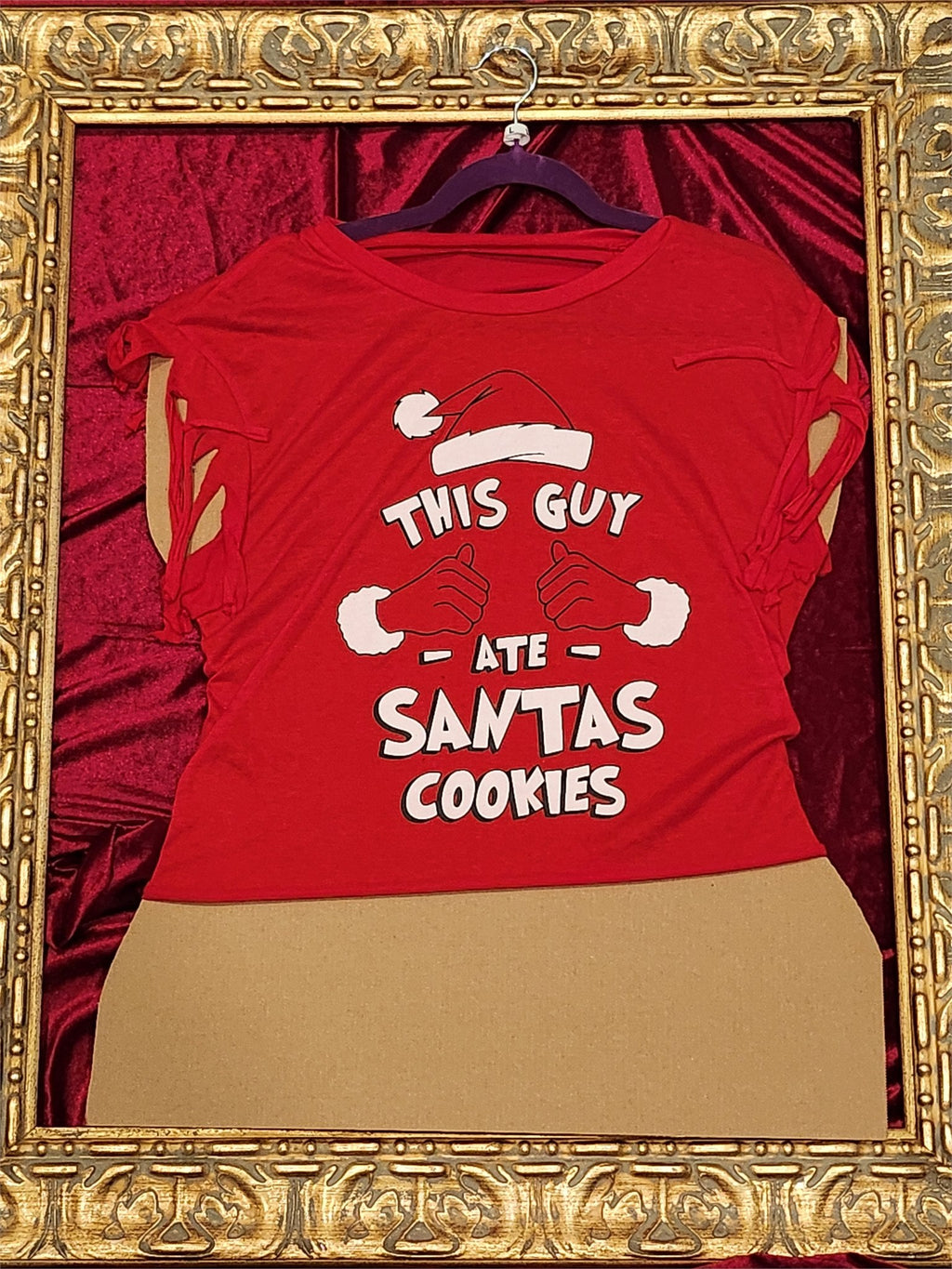 One-of-a-Kind Santa Reworked Shirt – Size L