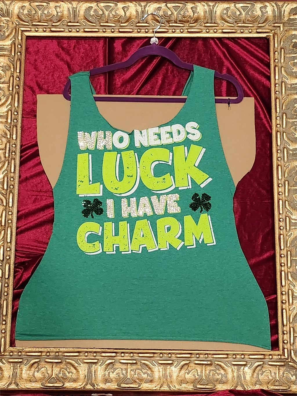 One-of-a-Kind Luck Charm Reworked Tank – Size L
