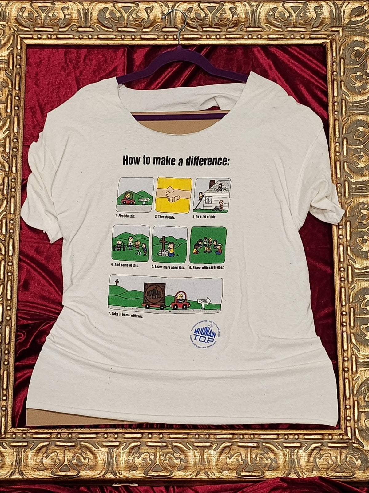 One-of-a-Kind Mountain Top Reworked Shirt – Size L