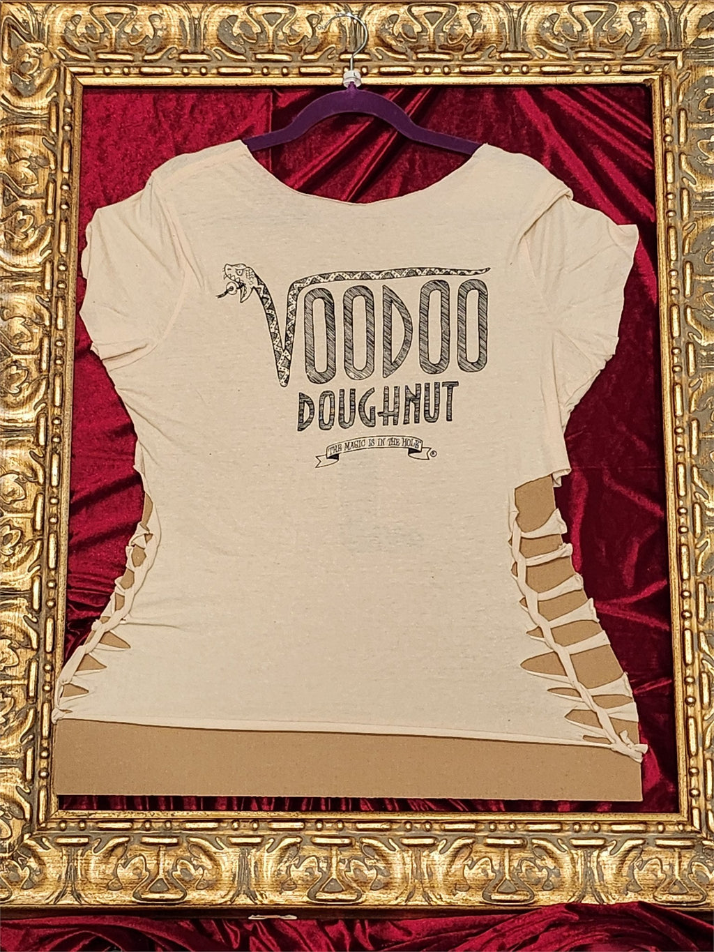 One-of-a-Kind Voodoo Doughnut Reworked Shirt – Size L
