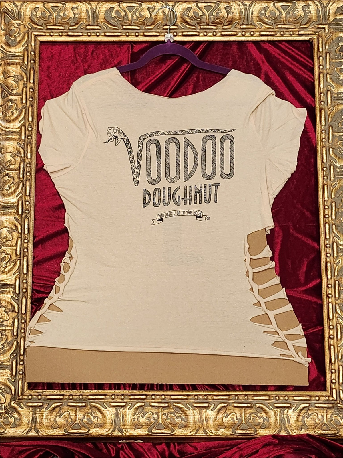 One-of-a-Kind Voodoo Doughnut Reworked Shirt – Size L