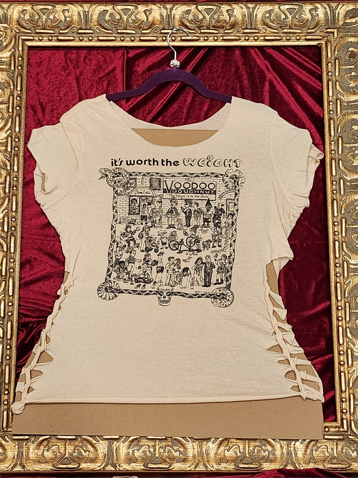 One-of-a-Kind Voodoo Doughnut Reworked Shirt – Size L - additional view