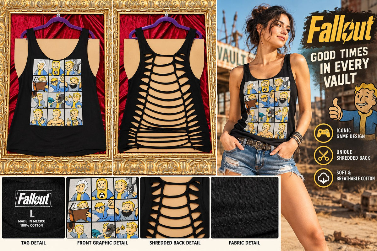 One-of-a-Kind Fallout Reworked Tank – Size L - details and styling