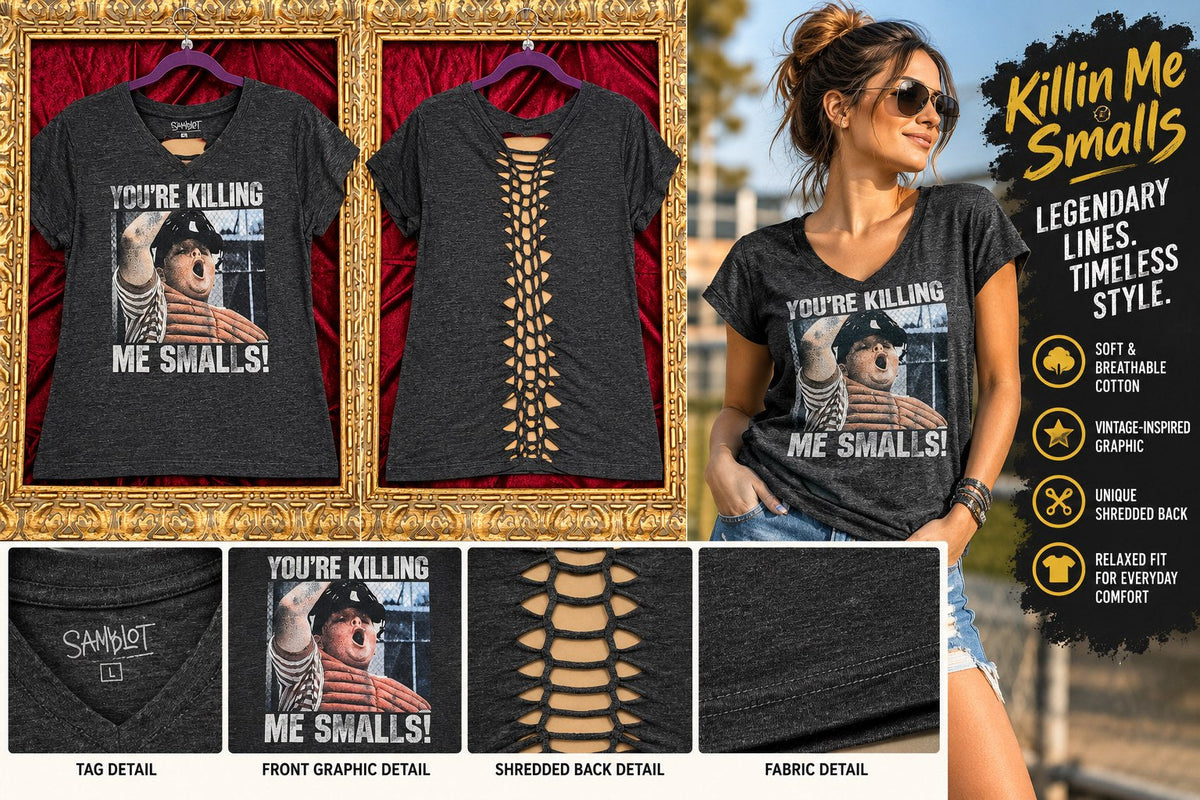 One-of-a-Kind Killin Me Smalls Reworked Shirt – Size L - details and styling