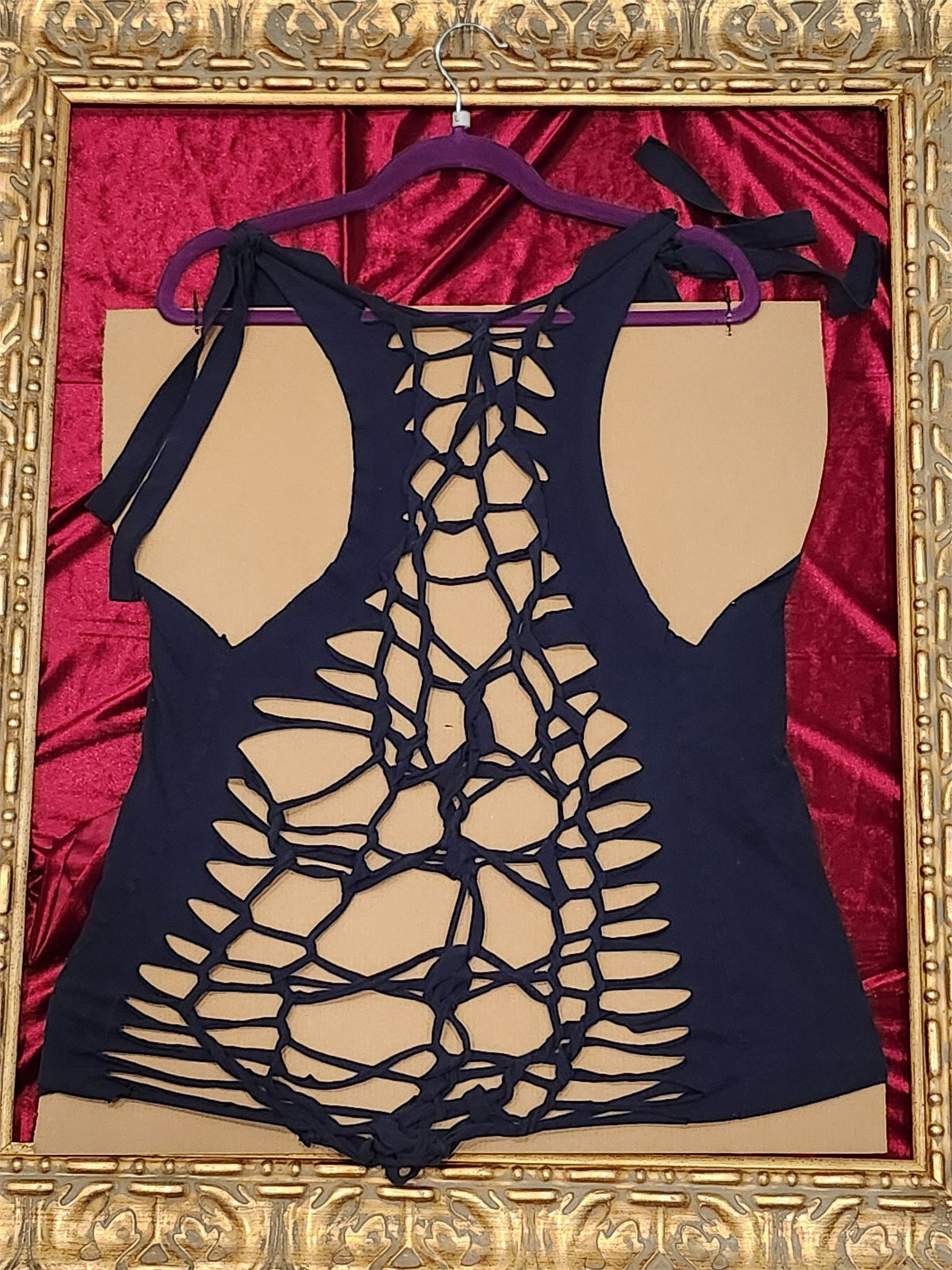 One-of-a-Kind Upcycled Avengers Open-Back Tank – Size L - additional view