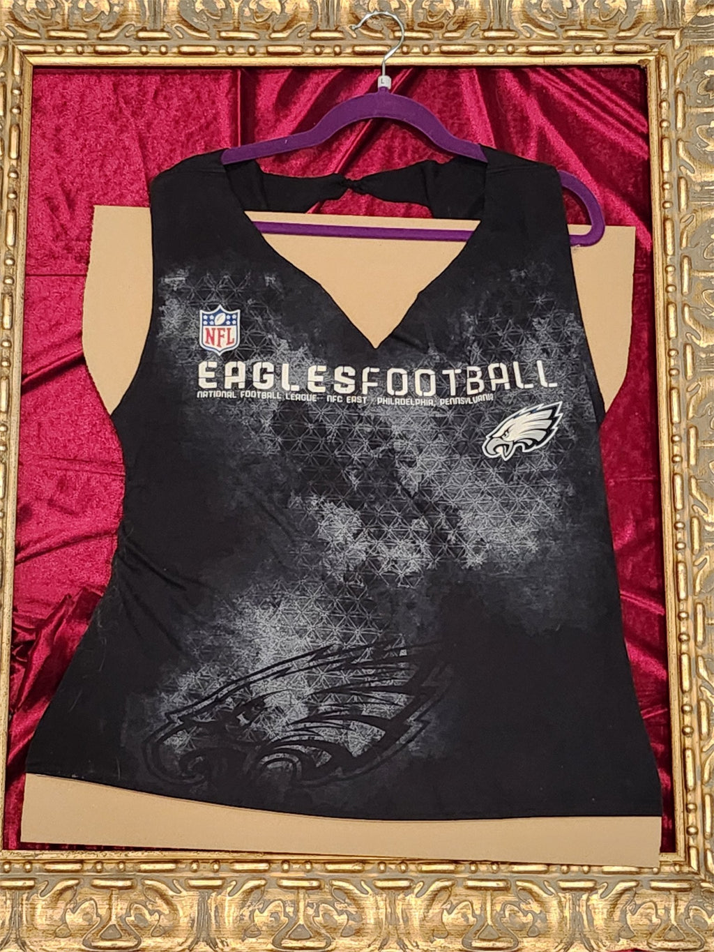 One-of-a-Kind Eagles Football Reworked Tank – Size L