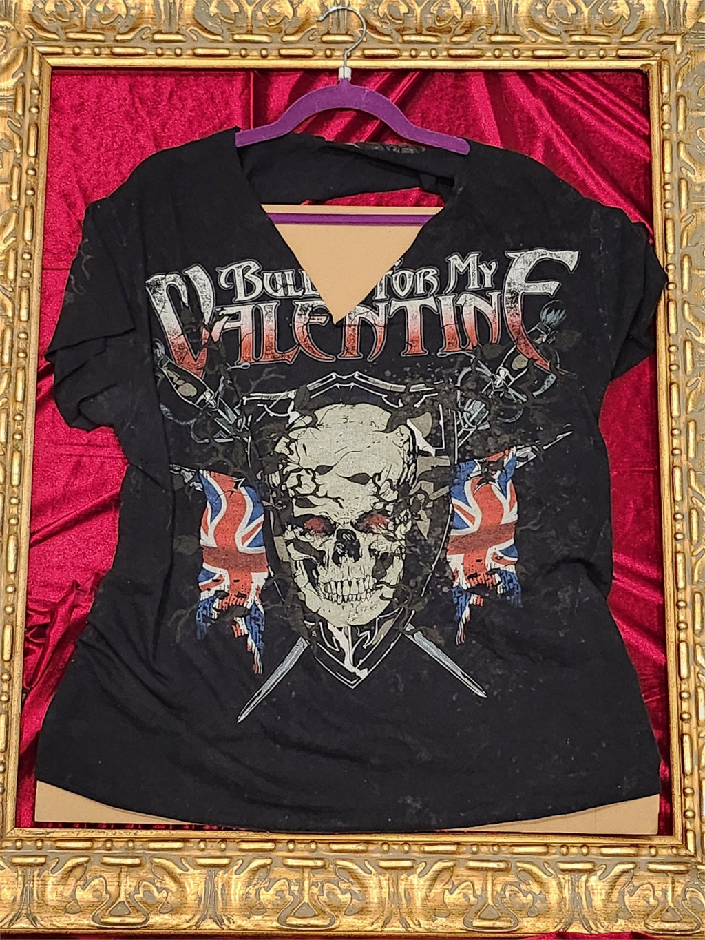 One-of-a-Kind Bullet for My Valentine Reworked Shirt – Size L