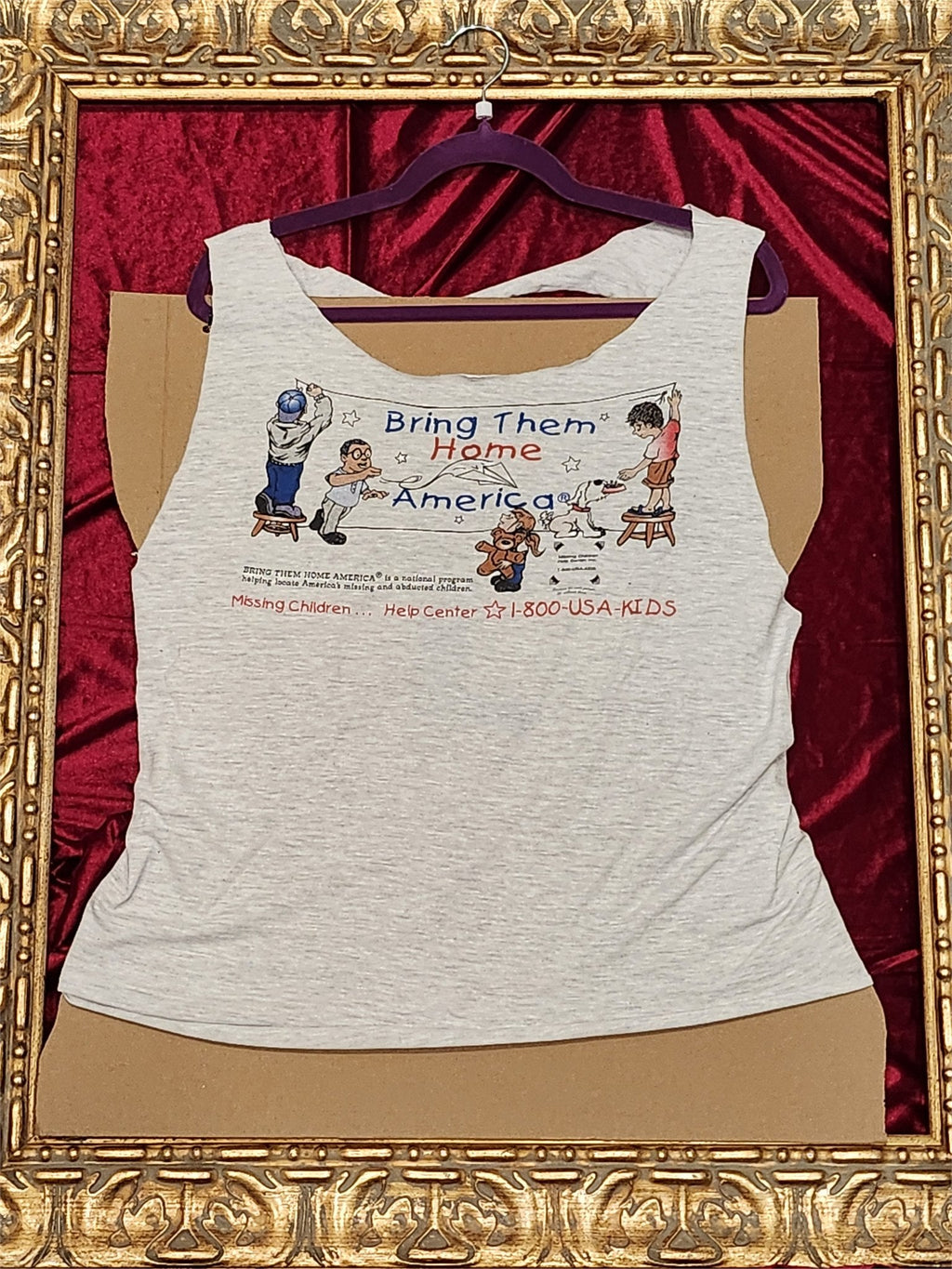 One-of-a-Kind Missing Kids Reworked Tank – Size L