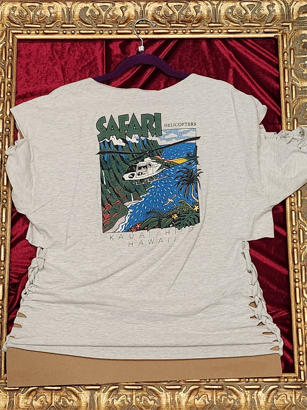 One-of-a-Kind Safari Helicopters Reworked Shirt – Size L - additional view