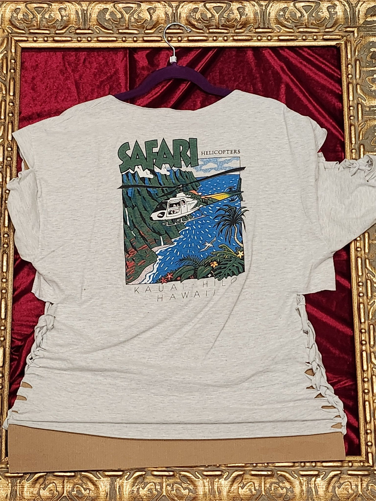 One-of-a-Kind Safari Helicopters Reworked Shirt – Size L - additional view
