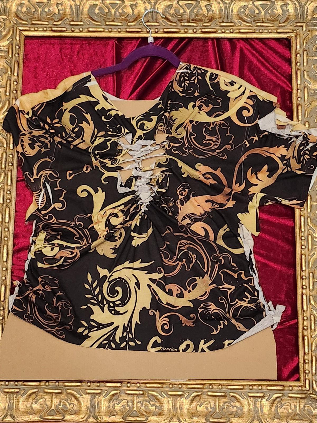 One-of-a-Kind Cheetah Reworked Shirt – Size L - additional view