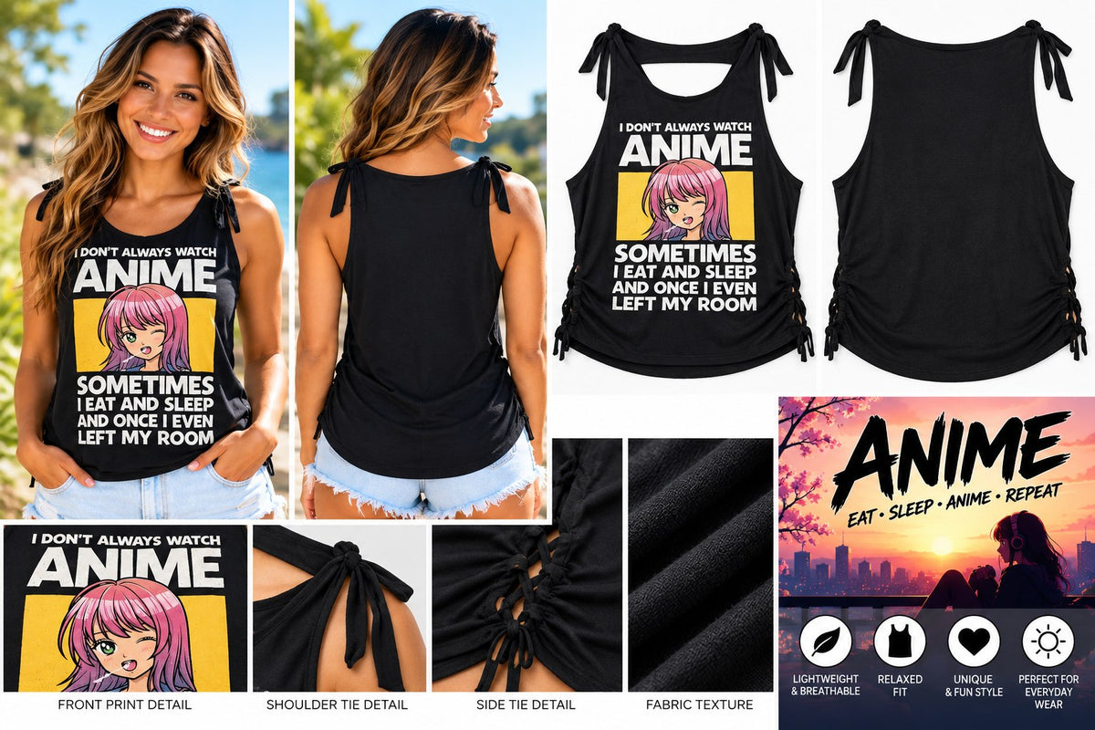 One-of-a-Kind Anime Reworked Tank – Size L - details and styling