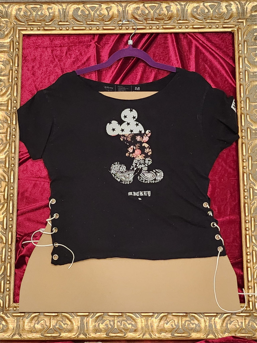 One-of-a-Kind Mickey Mouse Reworked Shirt – Size L