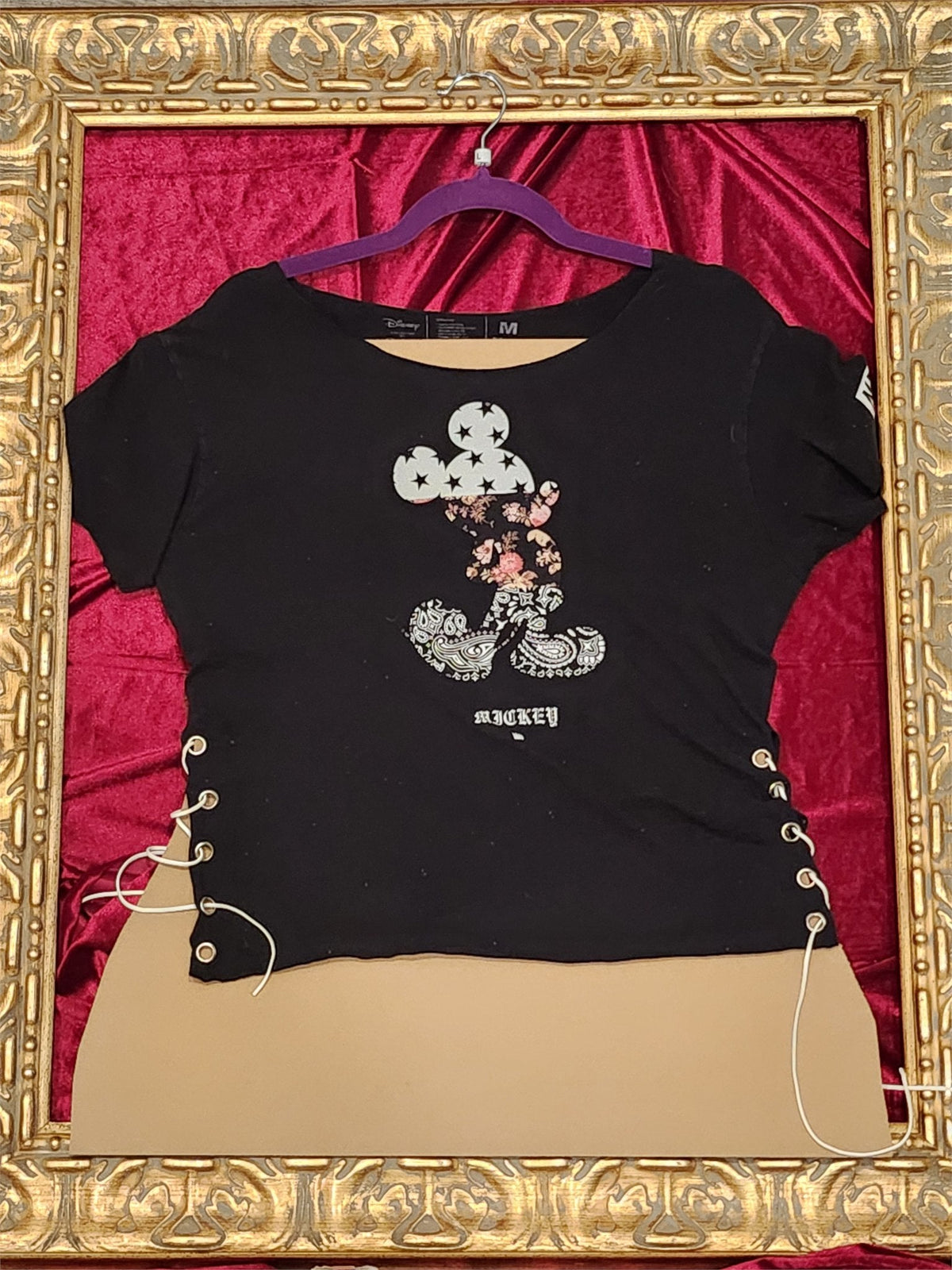 One-of-a-Kind Mickey Mouse Reworked Shirt – Size L