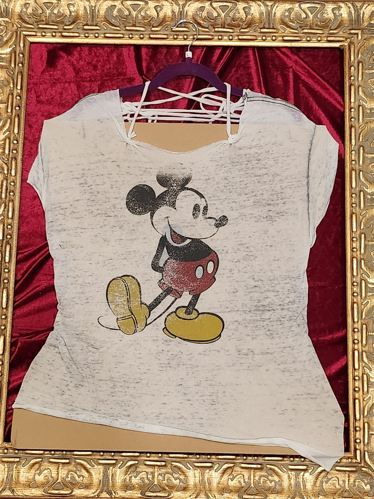 One-of-a-Kind Mickey Mouse Reworked Shirt – Size L