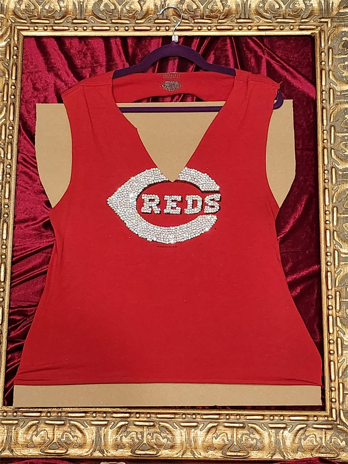 One-of-a-Kind Red Reworked Tank – Size L