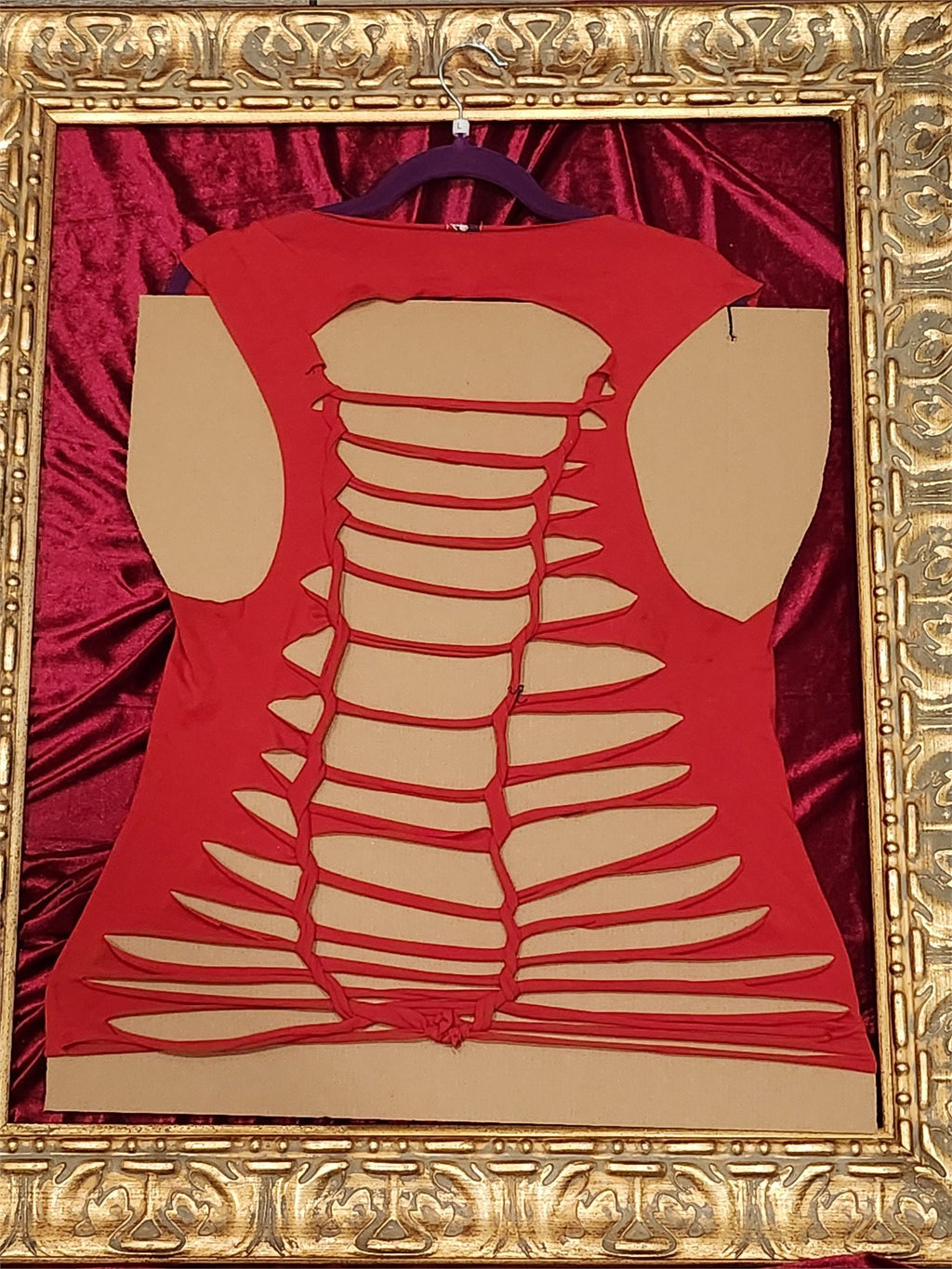 One-of-a-Kind Red Reworked Tank – Size L - additional view